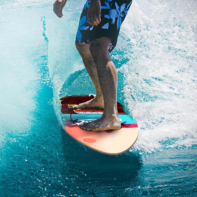 seething 35 Inch Skimboard with High Gloss Coat Wood Skim Board for Beginners,Kids, Teenagers, Adults and All Skimming-StrideForce Fitness