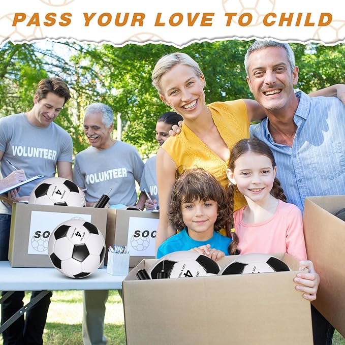 Sotiff 24 Pcs Size 5/4 Soccer Ball Bulk with 24 Pump Deflated Soccer Balls for Kids Teen Football Bulk for Game Training School Team Sports Adults Player Practice Outdoor-StrideForce Fitness