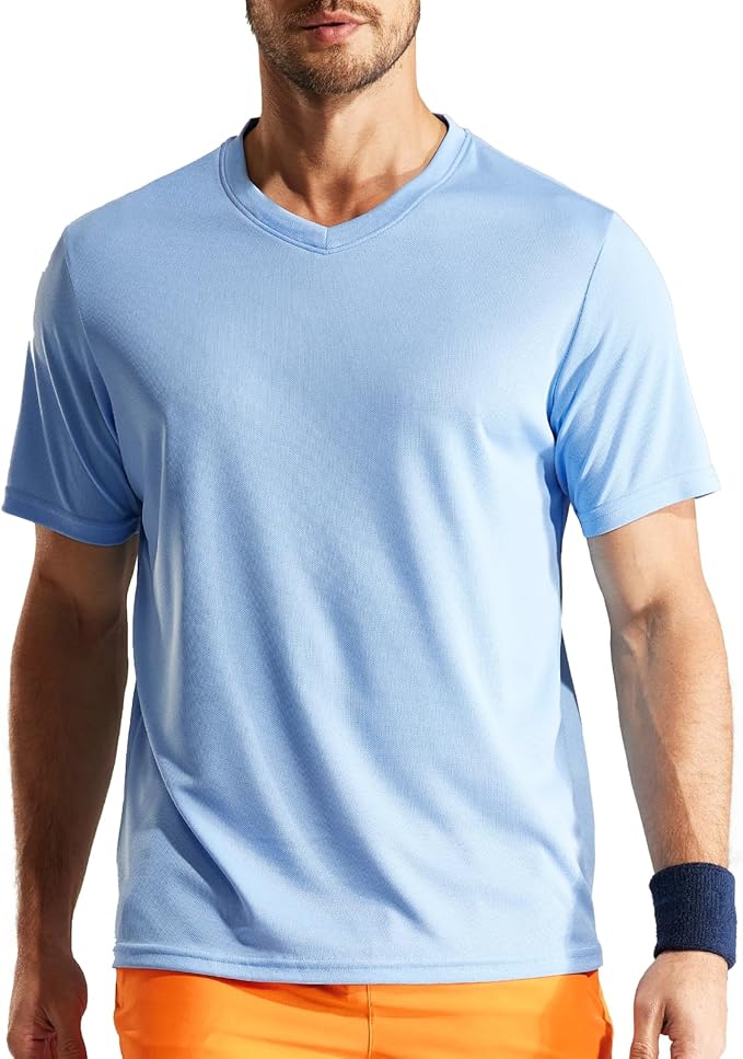 MIER Men's Quick Dry Workout Shirts Moisture Wicking Running Athletic Performance T-Shirts Recycled Polyester Top Tee-StrideForce Fitness