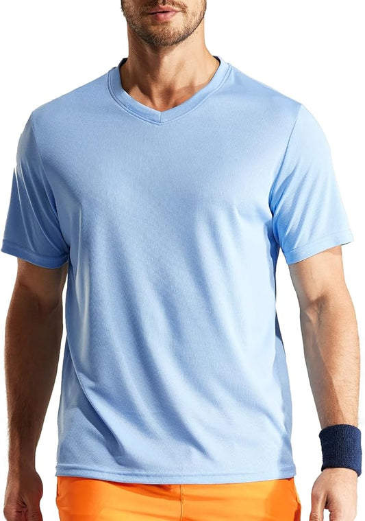 MIER Men's Quick Dry Workout Shirts Moisture Wicking Running Athletic Performance T-Shirts Recycled Polyester Top Tee-StrideForce Fitness