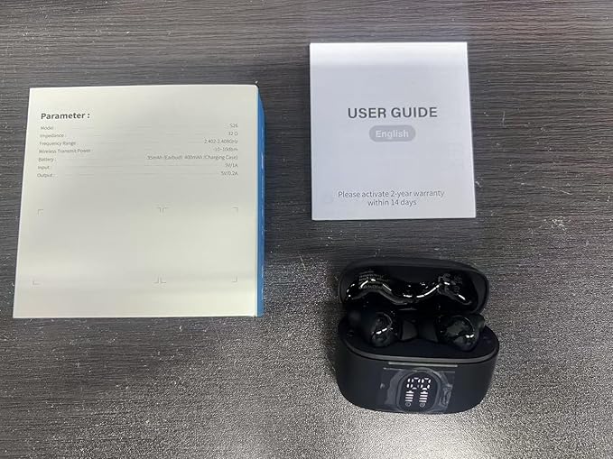 Wireless Earbuds, 2025 New Bluetooth 5.4 Headphones HiFi Stereo with 4 ENC Mic, 40H Mini Ear Buds In-Ear Noise Cancelling Earbuds with LED Screen, Ultra Light USB-C Bluetooth Earphones for Android iOS-StrideForce Fitness