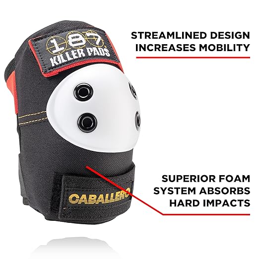 187 KILLER PADS Six Pack Pad Set, Elbow Pads, Knee Pads, and Wrist Guards - Ideal for Skateboarding, Roller Skating, and Inline Skating-StrideForce Fitness