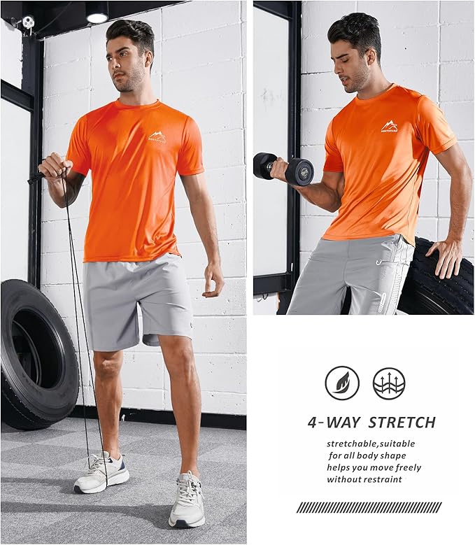 NORTHYARD Men's UPF 50+ Sun Protection Shirts Swim SPF UV Quick Dry Short Sleeve T-Shirts for Athletic Fishing Rash Guard-StrideForce Fitness