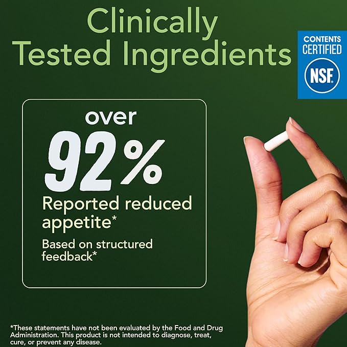 Natural Appetite Support Supplement for Women & Men, Clinically Studied Formula to Help Control Hunger & Cravings Naturally, Support Healthy Hormonal Balance, Holistic Daily Wellness – 60 Capsules-StrideForce Fitness