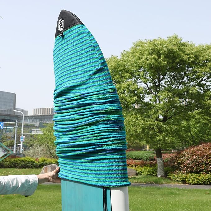 Rokia R Surfboard Sock Cover Quick-Drying Anti-Collision and Durable Surf Sock Cover - Suitable for Protective Bags of Shortboard, Longboard, Fish and HYBRID Board Choose Size & Colors-StrideForce Fitness