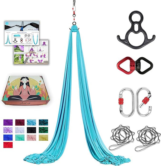 Aerial Silks 11 Yards Aerial Silks For Home Aerial Yoga Swing Aerial Yoga Hammock Swing Aerial Silk For Gymnastics-StrideForce Fitness