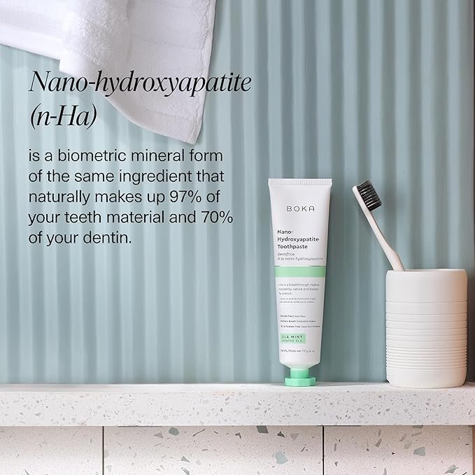 Boka Fluoride Free Toothpaste, Nano Hydroxyapatite Toothpaste, Appropriate for Sensitive Teeth - for Adult, Kids Oral Care - Ela Mint Flavor, 4 Fl Oz 1Pk US Manufactured