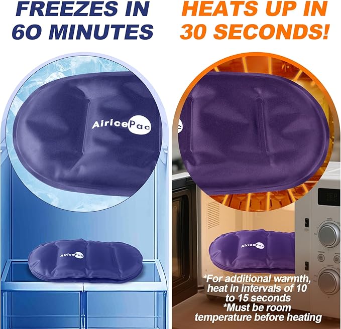 Reusable Hot and Cold Ice Packs, 3-Piece Set, Adjustable Gel Wraps for Back, Knees, Shoulders, Arms and Legs-StrideForce Fitness