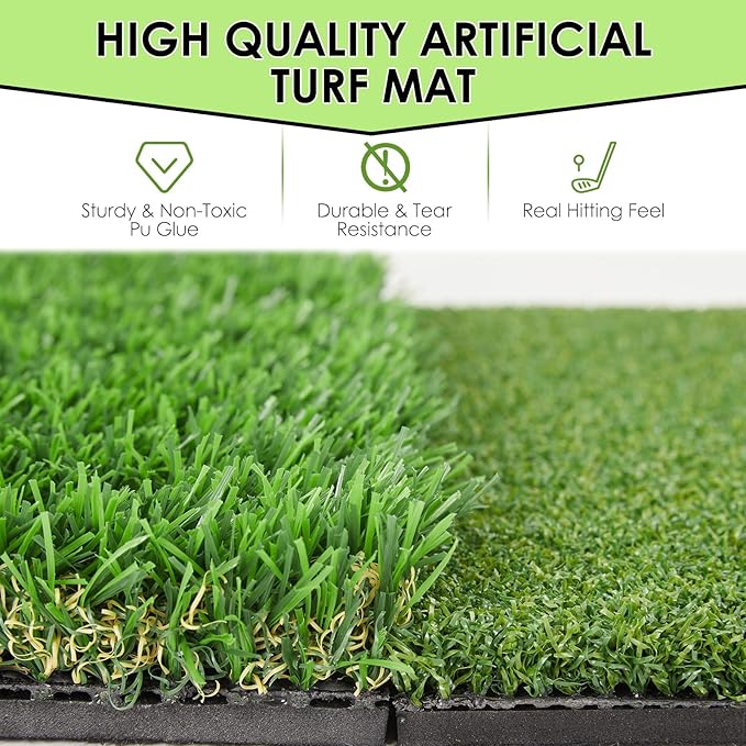 Golf Hitting Mat with Swing Path Tracer – Durable Golf Practice Mat for Indoor/Outdoor Use, Driving & Chipping Training – Golf Training Aid and Gift for Men & Women-StrideForce Fitness