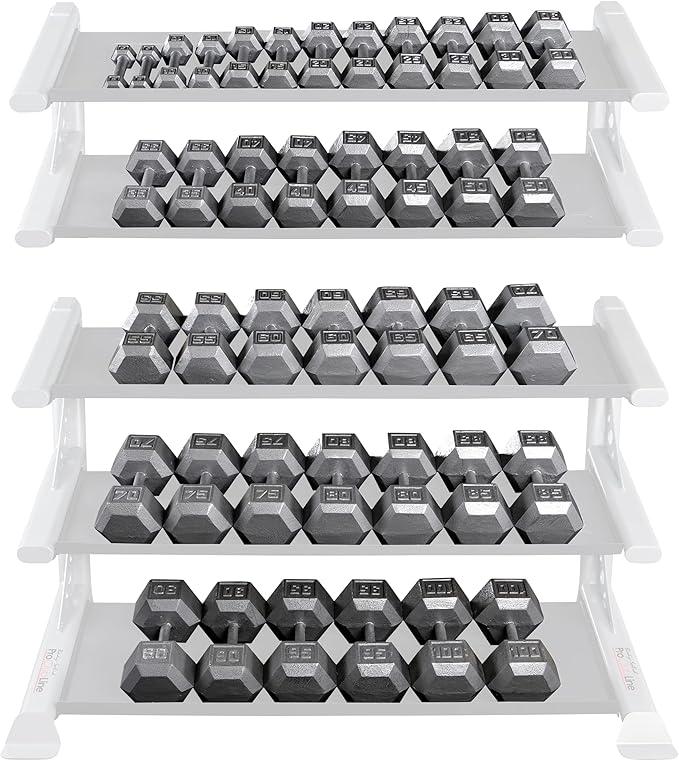 Body-Solid Cast Iron Hexagon Dumbbell, Hand Weights For Men and Women, Weight Dumbbells for Strength Training, Body Building Home Gym Training Gear-StrideForce Fitness