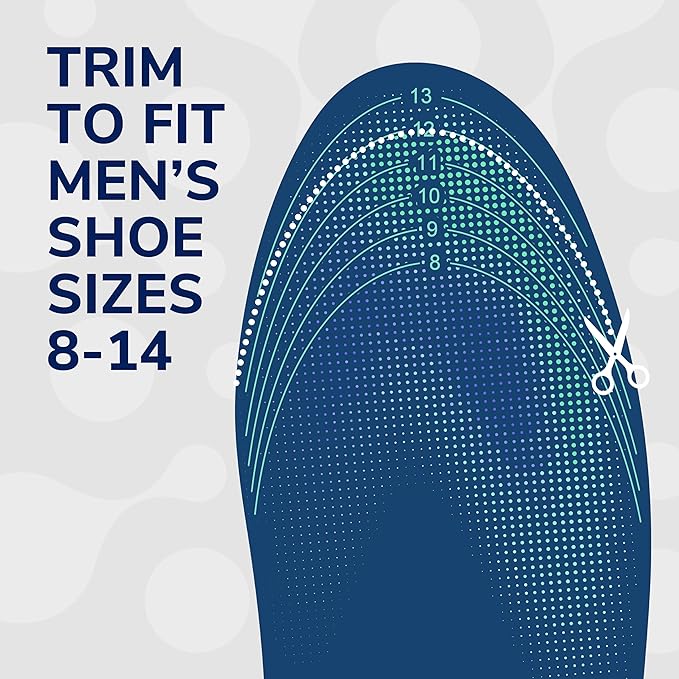 Dr. Scholl's 24-Hour Energy Multipurpose Insoles, Returns Energy with Every Step, Relieves Foot Pressure & Tired Achy Feet, Memory Foam & Gel Insert, Men's Shoe Size 8-14, 1 Pair-StrideForce Fitness