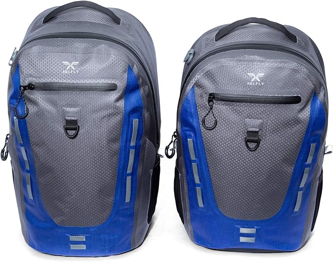 Submersipack Waterproof Backpack - Submersible, Inflatable, Floating TPU Coated Durable Nylon Dry Bag with Airtight Zipper for Kayak, Fishing, Boating, Hiking, Paddle Board (Deep Blue, 25L)-StrideForce Fitness