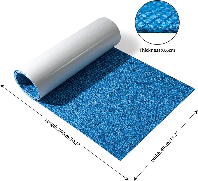 FOCEAN Boat Flooring EVA Foam Boat Decking Faux Teak Marine Flooring Boat Mat Boat Carpet Sheet for Motorboat RV Yacht Kayak Surfboard, 94.5"x 47.2"/35.4"/23.6"/15.7"-StrideForce Fitness