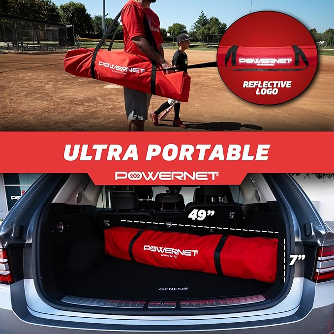PowerNet Pitching Bundle, Baseball Net with Pitch Perfect Targets & Strike Zone Attachment, Weighted Ball, Softball Baseball Training Equipment to Increase Pitching Accuracy, 3 Net Sizes-StrideForce Fitness