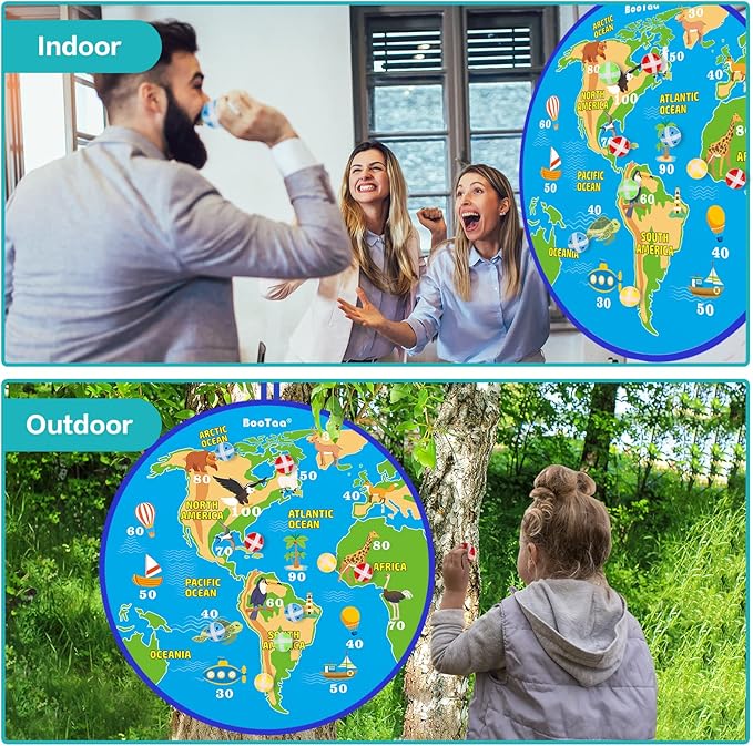 BooTaa 29" Large Dart Board for Kids, Kids Dart Board with Sticky Balls, Boys Toys, Indoor/Sport Outdoor Fun Party Play Game Toys, Birthday Gifts for 3 4 5 6 7 8 9 10 11 12 Year Old Boys Girls-StrideForce Fitness