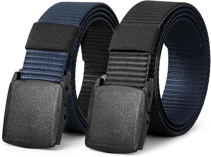 JASGOOD Nylon Canvas Breathable Military Tactical Men Waist Belt With Plastic Buckle-StrideForce Fitness