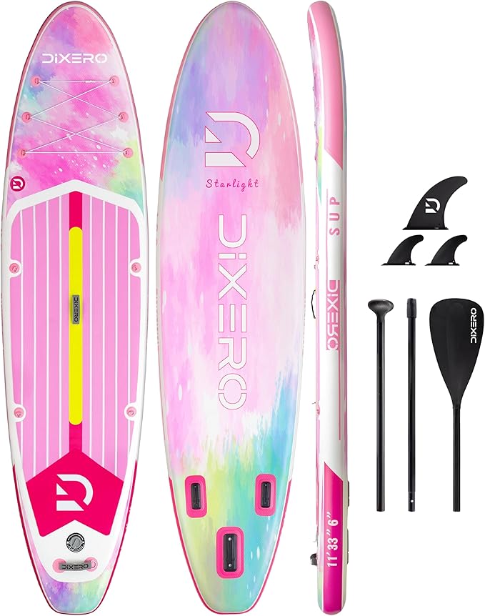 Inflatable Stand Up Paddle Board with SUP Accessories, Anti-Slip EVA Deck, 11'*33" Inflatable Paddle Boards for Adults & Youth of All Skill Levels-StrideForce Fitness