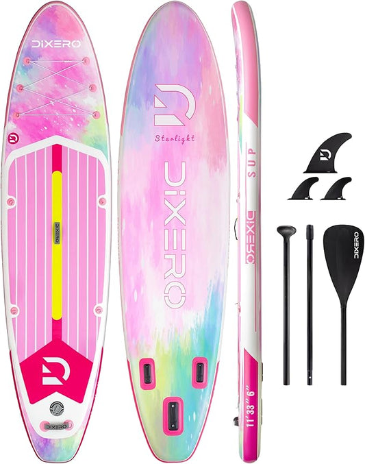 Inflatable Stand Up Paddle Board with SUP Accessories, Anti-Slip EVA Deck, 11'*33" Inflatable Paddle Boards for Adults & Youth of All Skill Levels-StrideForce Fitness
