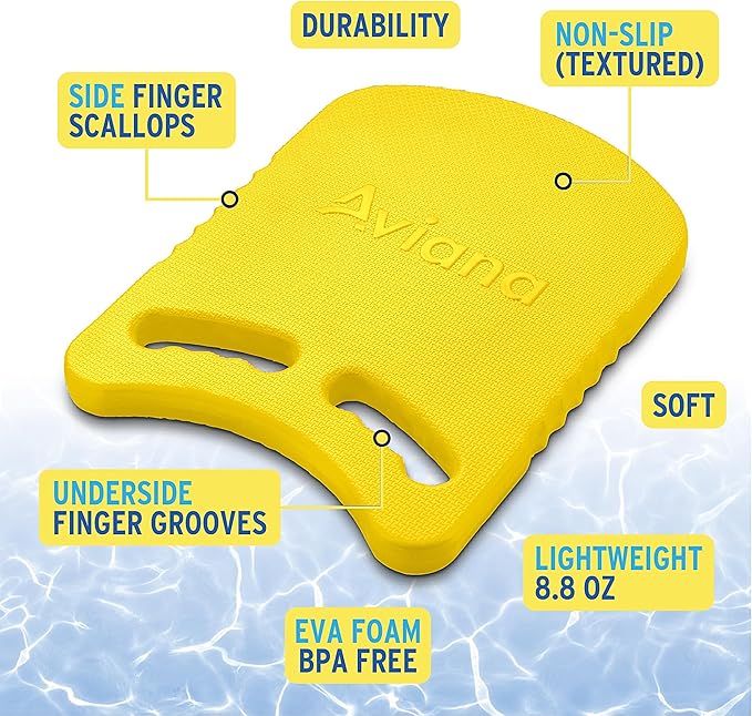 Junior Kickboard Buoy for Youth Children & Toddlers Swimming Aid & Exercise Training Board for Kids to Learn to Swim with Kick Boards in Pool BPA Free-StrideForce Fitness
