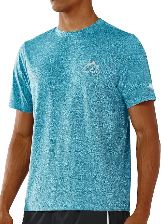 NORTHYARD Men's UPF 50+ Sun Protection Shirts Swim SPF UV Quick Dry Short Sleeve T-Shirts for Athletic Fishing Rash Guard-StrideForce Fitness
