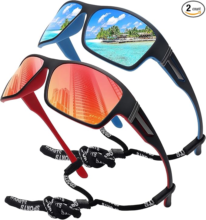 STORYCOAST Polarized Sports Sunglasses for Men Women Unbreakable Frame Cycling Fishing Driving-StrideForce Fitness