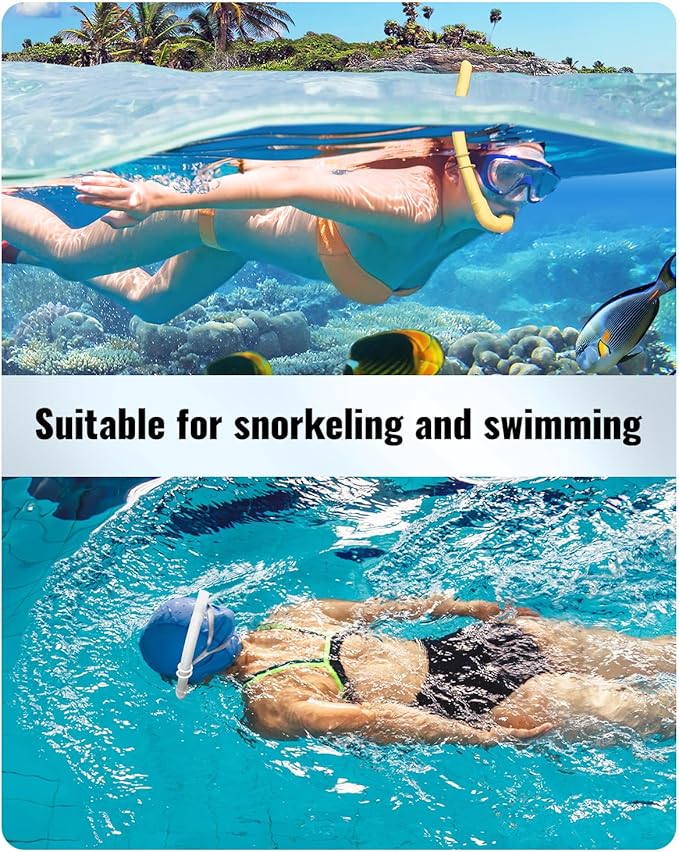 W WSTOO Adults Diving Snorkel Breathing Tube Silicone Flexible Foldable Snorkel Anti-Drop for Freediving Swim Training,Diving and Scuba Diving,Easy to Carry for Travel-StrideForce Fitness