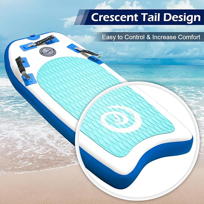 Inflatable Bodyboard Lightweight Portable 40" Body Board for Adults and Kids Surfboards Body Boards for Beach River-StrideForce Fitness