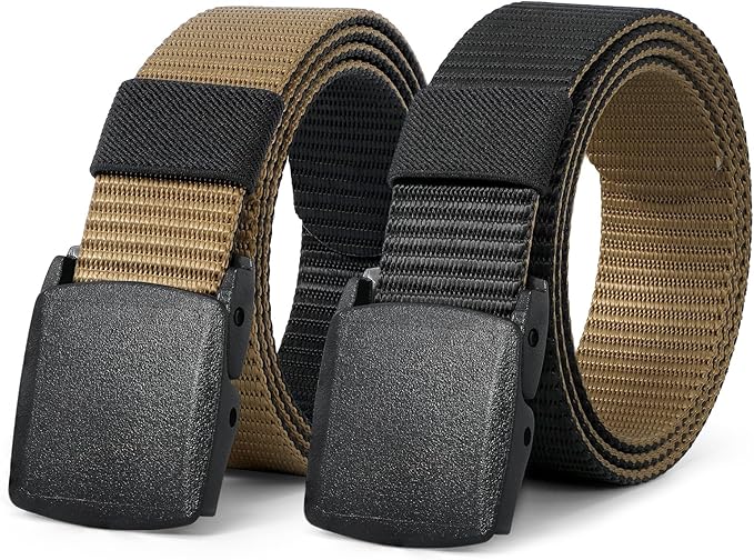 JASGOOD Nylon Canvas Breathable Military Tactical Men Waist Belt With Plastic Buckle-StrideForce Fitness