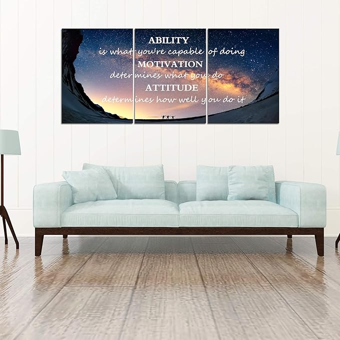 Large Size Successful Motivational Picture Canvas Wall Art Decor Print Office Decor Inspiring Framed Prints Inspirational Entrepreneurship Poster Modern Success Quotes for Living Room-StrideForce Fitness