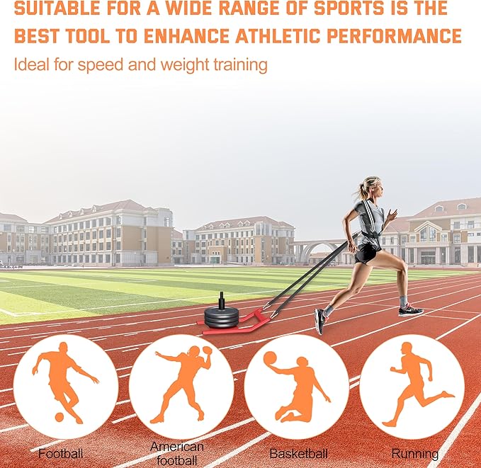 Weight Sled for Training - Heavy Duty Football Sled for Lineman, Sled Pull Workouts, Speed & Strength Training, Football Blocking Sled, Running Sled for Athletes, Weighted Sled for Outdoor & Indoor Workouts-StrideForce Fitness