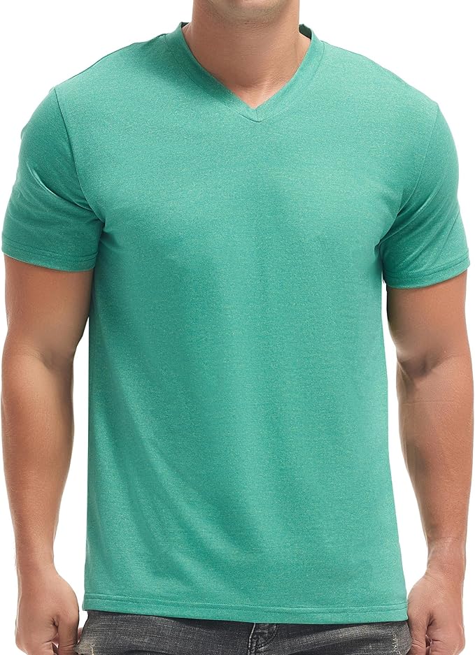 VEIISAR Premium V Neck T Shirts for Men - Modern Fitted Tees Vneck Undershirts-StrideForce Fitness