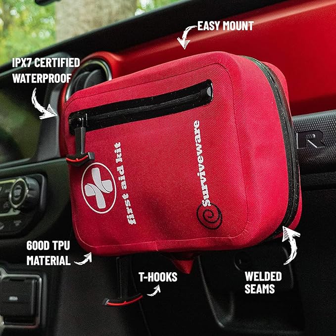 Surviveware 98-Piece Waterproof Premium First Aid & Survival Kit - Comprehensive Emergency Preparedness Gear for Camping, Hiking, Backpacking, and Outdoor Adventures-StrideForce Fitness