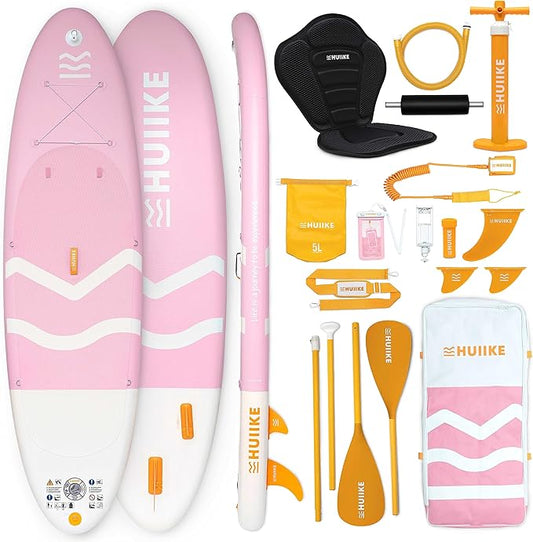 Inflatable Paddle Board for Adults with Accessories Included, Oar, Fins, Pump. Stand Up Paddleboard Great Stability and Resistance. 10’ x 33" x 5.9", Maximum Load 286 lb-StrideForce Fitness
