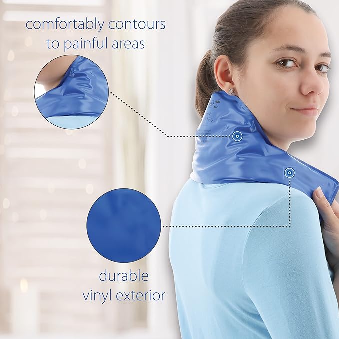 Core Products Flexible Vinyl Intense Cold Therapy Pack for Neck - 6" X 20"-StrideForce Fitness