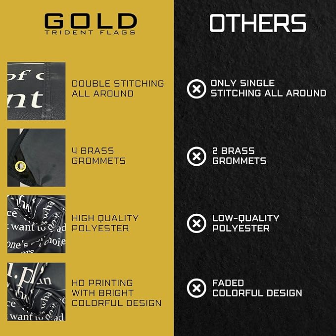 Gold Trident Discipline Motivational Gym Banner - Inspire Your Workout with this Banner - Perfect Fitness Wall Decor for Gym, Dorm - Stay Motivated with Cool Motivation Art - 3x5 Feet-StrideForce Fitness