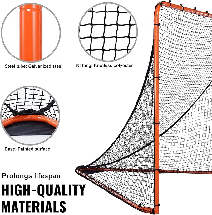 VEVOR Portable Lacrosse Goal - Complete Training Accessory Set with Extended Coverage for Youth and Adults-StrideForce Fitness