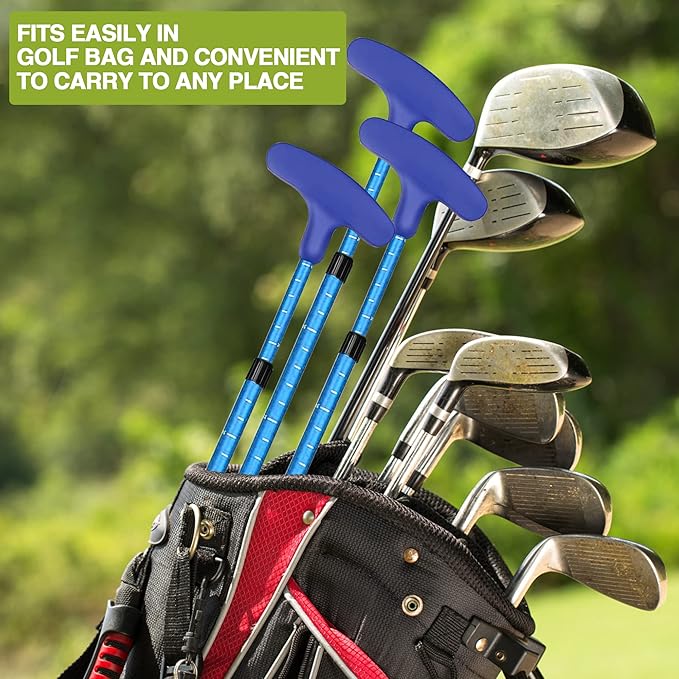 Golf Putter - Golf Putters for Men Right Handed Golfers or Left Handed Golf Putter for Kids and Womens Mini Golf Clubs Set - Two-Way Adjustable Length putters with 5 Golf Practice Ball-StrideForce Fitness