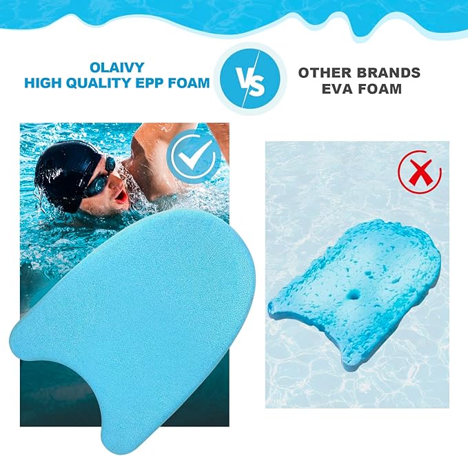 Swim Kickboard - EPP Material with Ultra-Lightweight and Great Buoyancy,Durability, Ideal for Beginners and Advanced Swimmers-StrideForce Fitness