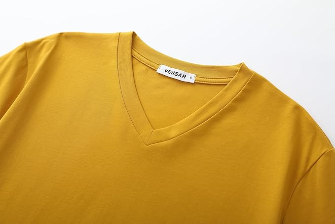 VEIISAR Premium V Neck T Shirts for Men - Modern Fitted Tees Vneck Undershirts-StrideForce Fitness