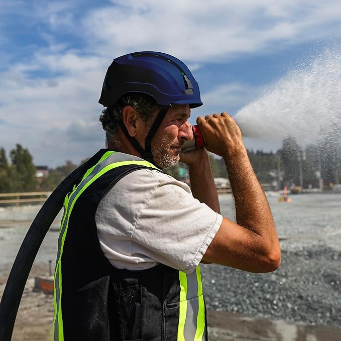 GE Safety Helmet: ANSI Type 2 Class G & E, Advanced Impact Technology, Ultra Comfortable Memory Foam, Heat Stress Reduction, Compatible with Accessories, Adjustable Size OSHA Approved-StrideForce Fitness