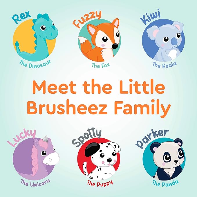 Brusheez Little Toddlers’ Sonic Toothbrush - Safe & Gentle Toothbrush for Ages 1-3 with Built-in, Light-Up 2-Minute Timer, Extra Brush Head, & Storage Base for First-Time Brushers (Fuzzy The Fox)