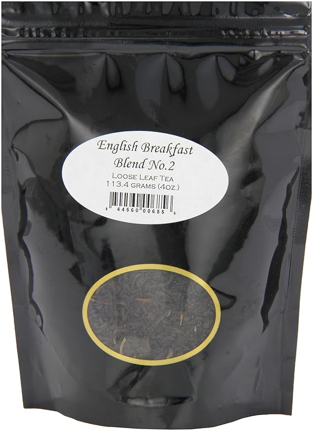 English Breakfast Tea No. 2 by English Tea Store | Loose Leaf Black Tea | Bold Smooth Flavor from Assam Ceylon Kenya | Great with Milk | Medium Caffeine | 4oz Pouch-StrideForce Fitness