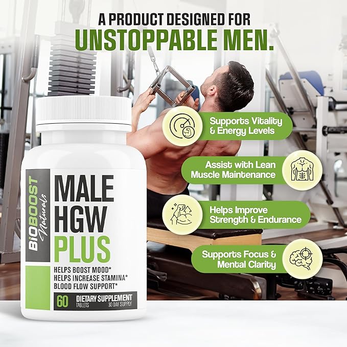 Male Horny Goat Weed PLUS 8 Ingredients - Performance Pills for Men w/ Fast Acting Blood Flow to Boost Energy, Gain Muscle, Assist Circulation | 9 Smart Ingredients | 3rd Party Tested - 60 Capsules-StrideForce Fitness