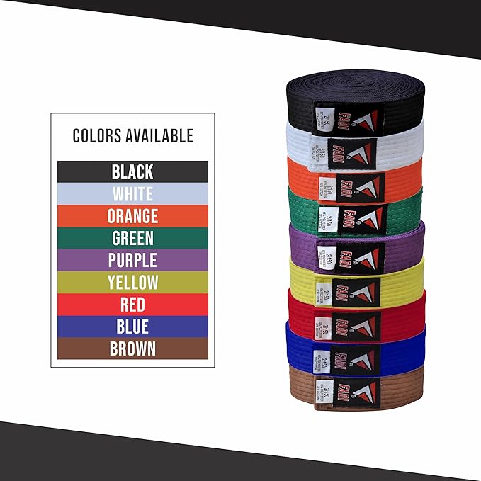 Martial Arts Belt for Karate, Judo, Aikido and Taekwondo - Durable Cotton-Polyester Blend for Adults and Kids-StrideForce Fitness