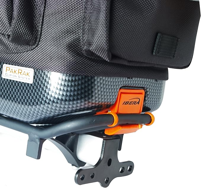 Ibera Bike Bag Commuter 17L - Clip-On Bike Rack Bag with Shoulder Strap - Hard Base, Reflective Trim & Taillight Compatible - Bicycle Bag for Daily Use & Commute - PAKRAK ONLY FOR IBERA RACKS-StrideForce Fitness