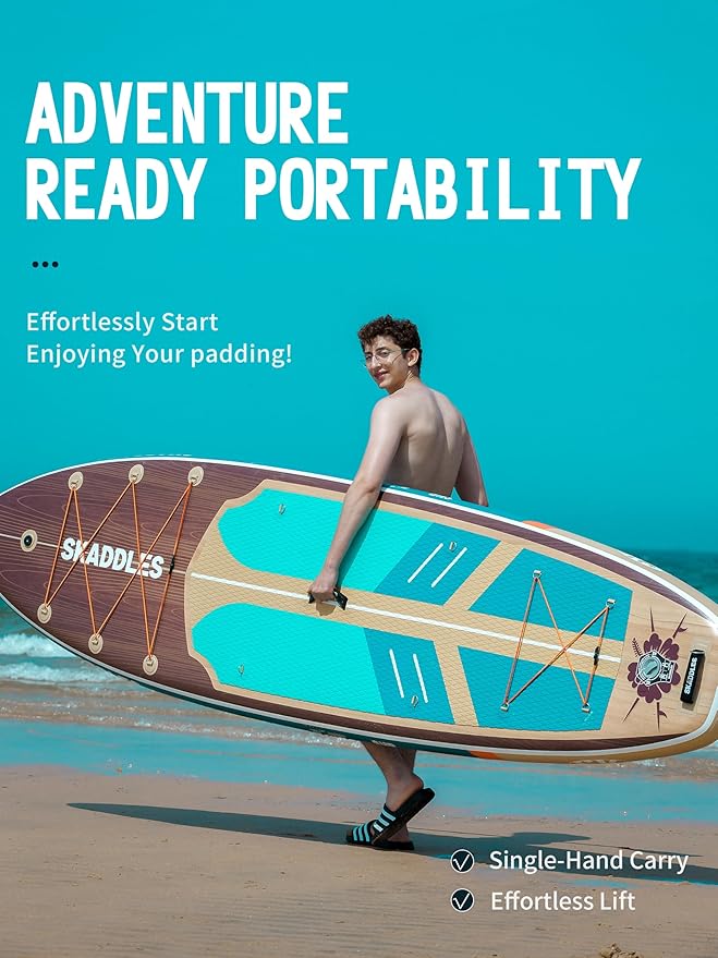 11' Inflatable Stand Up Paddle Board – Extra Wide SUP for Adults & Kids of All Skill Levels, Stable Paddleboard with Pump, Fins, Backpack, Accessories & Waterproof Phone Pouch-StrideForce Fitness