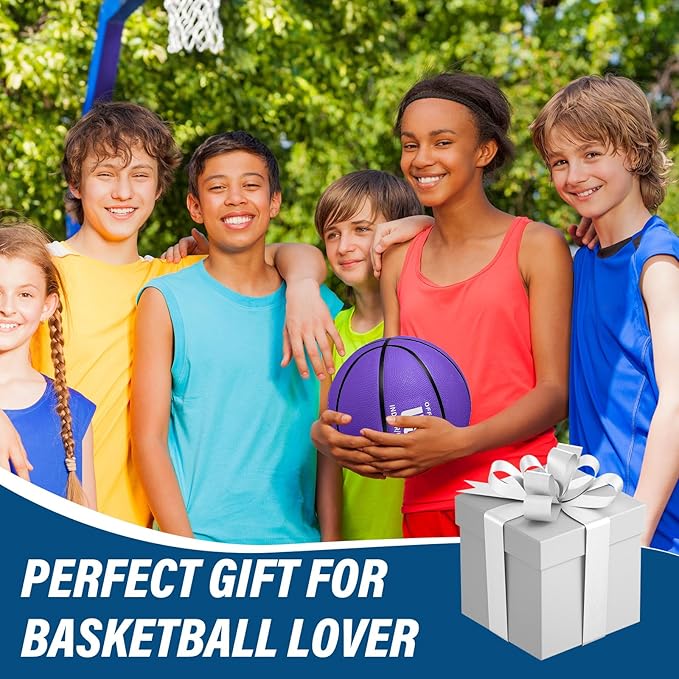 HyDren 12 Pcs Basketballs Bulk with Pump Donation Supplies Size 5/6/7 Deflated Basketball for Outside Sport Operation Machine Stitched Ball-StrideForce Fitness