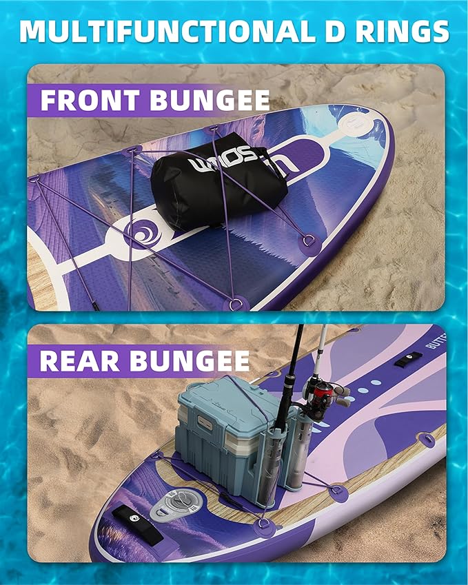 Inflatable Paddle Boards 11'x33'', Stand Up SUP Paddle Board Inflatable for Adults Youth, Extre Wide & Non-Slip Sup of All Skill Levels-StrideForce Fitness