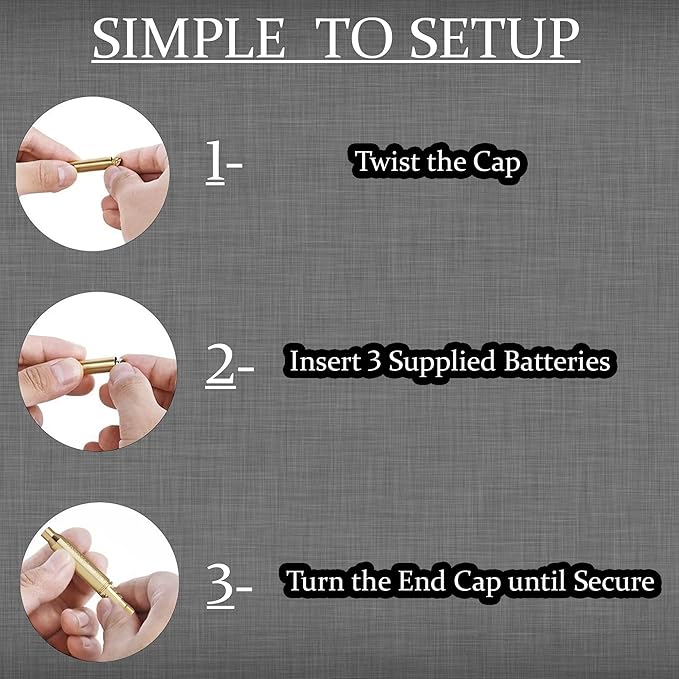 GOTICAL Archery Crossbow Bow Arrow Red Laser Sighting Tool Boresighter Bore Sight-StrideForce Fitness