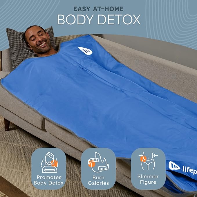 LifePro RejuvaWrap Infrared Sauna Blanket for Detox & Relaxation – Available in 5 Colors & 3 Models – Portable Far Infrared at Home Sauna for Muscle Relief, Circulation & Recovery – 9 Heat Levels-StrideForce Fitness